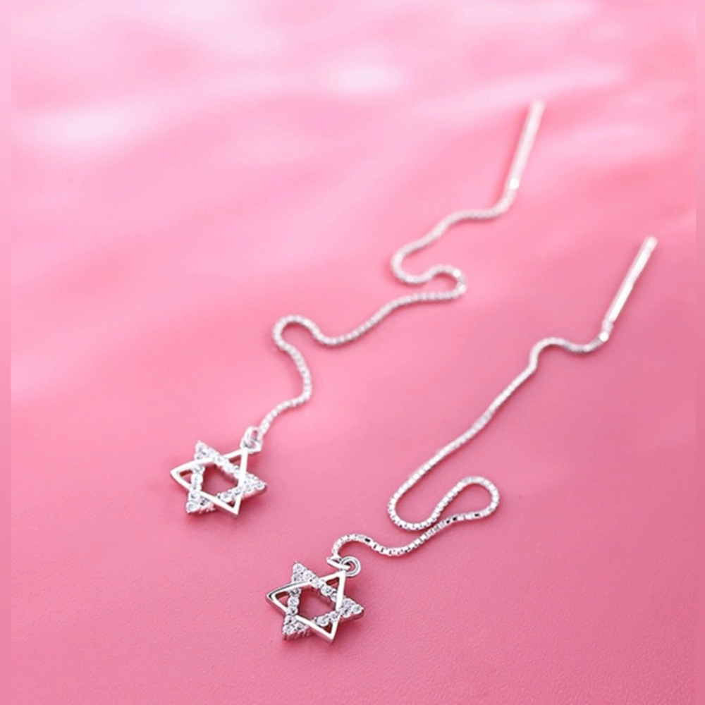 Silver earring threader (only one pair left)